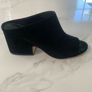 Vince Black Suede 3” Slides
